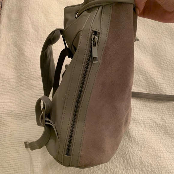 Grey Urban Outfitters Suede Backpack - Picture 2 of 6